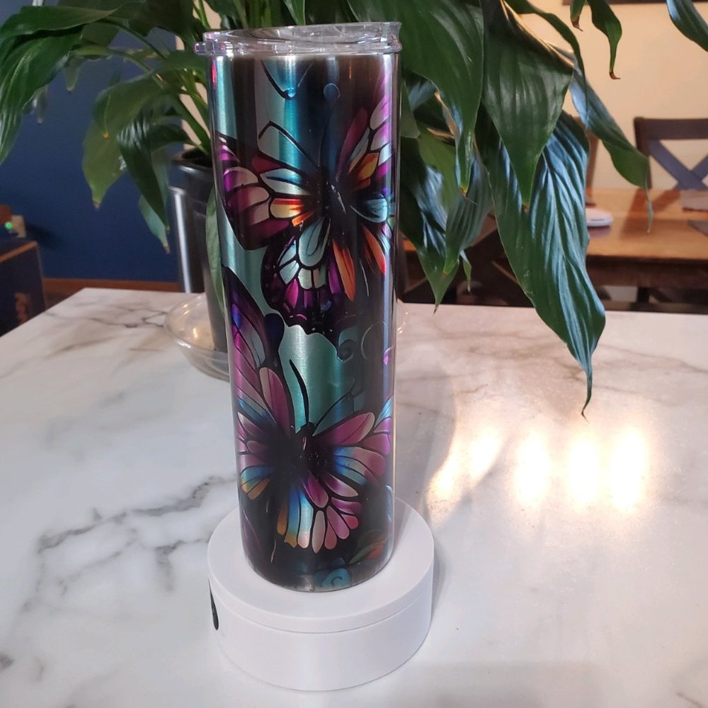 Metallic Butterflies 30oz Tumbler 🎉sale